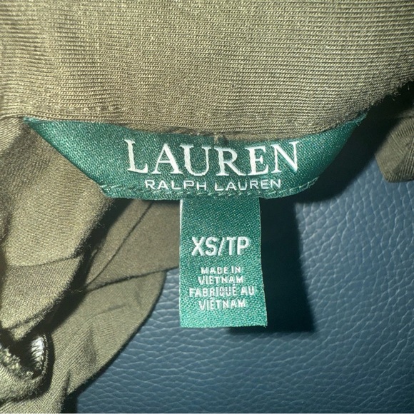 Ralph Lauren Olive Blouse with Neck Tie nwot. - Picture 9 of 9